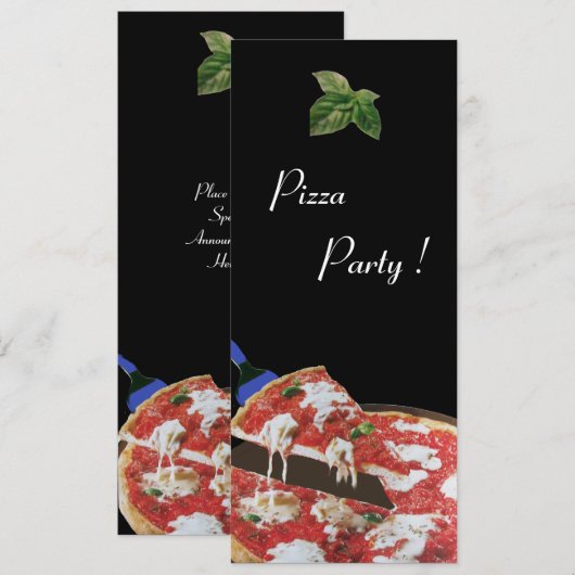 PIZZA PARTIJ, ITALIAANSE KITCHEN-diner, brunch Kaart (Voorkant / Achterkant)