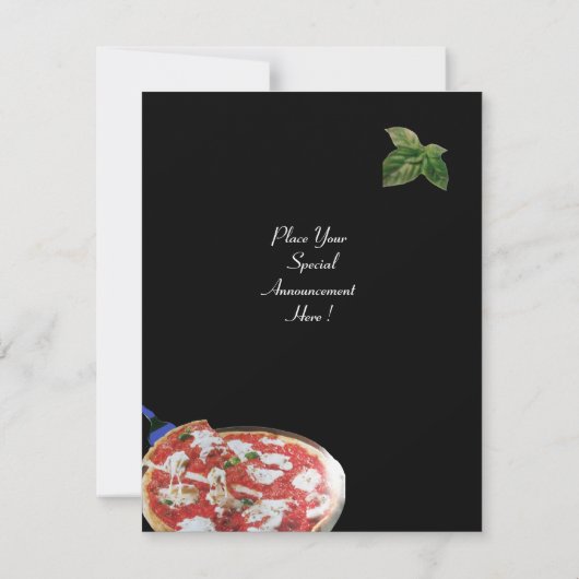 PIZZA PARTIJ, ITALIAANSE KITCHEN-diner, brunch Kaart (Achterkant)