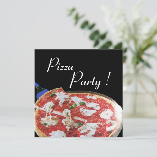 PIZZA PARTIJ, ITALIAANSE KITCHEN-diner, brunch Kaart (Staand voorkant)