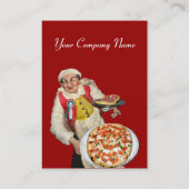 PIZZA PARTIJ ITALIAANSE KITCHEN, PIZERIA, groen ro Visitekaartje (Achterkant)