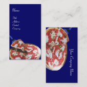 PIZZA PARTIJ ITALIAANSE KITCHEN, RESTAURANT, blauw Visitekaartje (Voorkant / Achterkant)