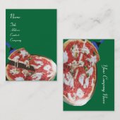 PIZZA PARTIJ ITALIAANSE KITCHEN, RESTAURANT, groen Visitekaartje (Voorkant / Achterkant)