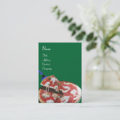 PIZZA PARTIJ ITALIAANSE KITCHEN, RESTAURANT, groen Visitekaartje (Staand voorkant)