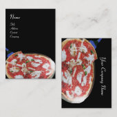 PIZZA PARTIJ ITALIAANSE KITCHEN, RESTAURANT, zwart Visitekaartje (Voorkant / Achterkant)