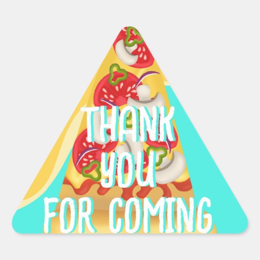 Pizza-partij klassieke ronde sticker (Voorkant)