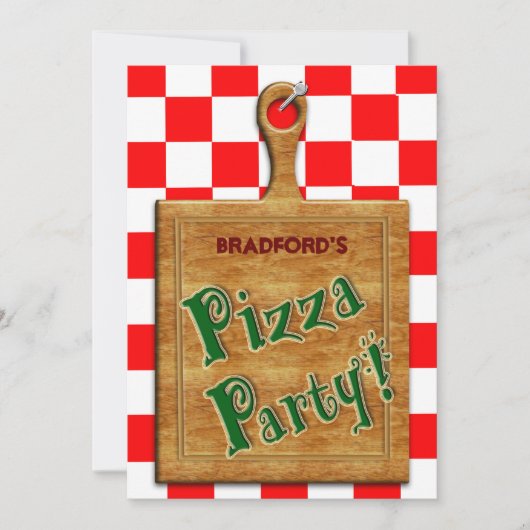 PIZZA PARTIJ - MULTI PURPOSE INVITATIE - KAART (Voorkant)