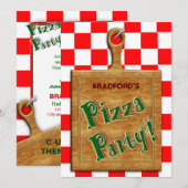 PIZZA PARTIJ - MULTI PURPOSE INVITATIE - KAART (Voorkant / Achterkant)