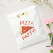 PIZZA PARTIJ! Pepperoni Cheese Pie Slice Pizzeria Bedankzakje (Gezegeld)