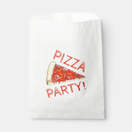 PIZZA PARTIJ! Pepperoni Cheese Pie Slice Pizzeria Bedankzakje