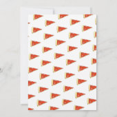 PIZZA PARTIJ! Pepperoni Cheese Pie Slice Pizzeria Kaart (Achterkant)