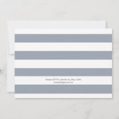 Pizza Party 25th Birthday | Gestreepte uitnodiging (Achterkant)