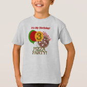 Pizza Party 3rd Birthday T-shirt (Voorkant)