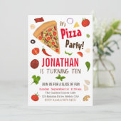 Pizza Party | Aanbesteding op zondag Kaart (Staand voorkant)