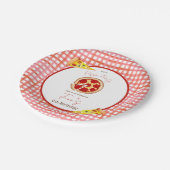 Pizza Party Any Age Birthday Papieren Bordje (Gekanteld)