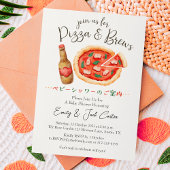 Pizza Party Baby shower Bierbrouwsel Rustiek Schat Kaart