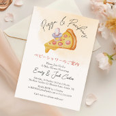 Pizza Party Baby shower Fopspeen Waterverf Schatti Kaart