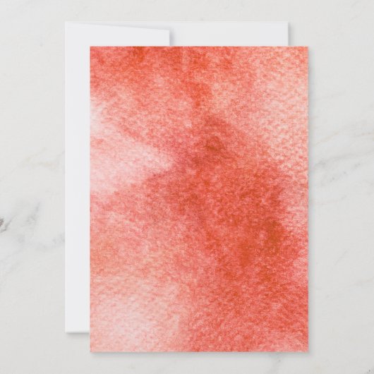 Pizza Party Baby shower Hart Waterverf Eenvoudig Kaart (Achterkant)