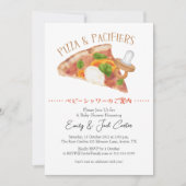 Pizza Party Baby shower Margherita Pacifier Casual Kaart (Voorkant)