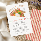 Pizza Party Baby shower Margherita Pacifier Casual Kaart