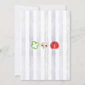 Pizza Party Baby shower Rustieke Waterverf Topping Kaart (Achterkant)