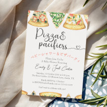 Pizza Party Baby shower Whimsical Slice Casual