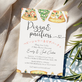 Pizza Party Baby shower Whimsical Slice Casual Kaart