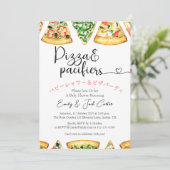 Pizza Party Baby shower Whimsical Slice Casual Kaart (Staand voorkant)