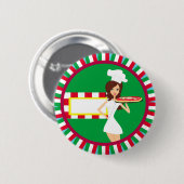 Pizza Party Badge Ronde Button 5,7 Cm (Voorkant /achterkant)