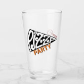 Pizza Party bierglas Glas (Voorkant)
