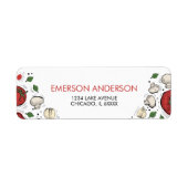 Pizza Party Birthday Address Label (Voorkant)