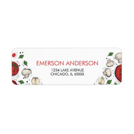 Pizza Party Birthday Address Label