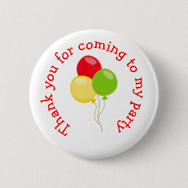 Pizza Party Birthday "Bedankt voor je komst" Ronde Button 5,7 Cm