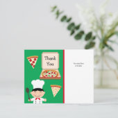 Pizza Party Birthday Dank je wel Bedankkaart (Staand voorkant)