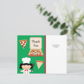 Pizza Party Birthday Dank je wel Bedankkaart (Staand voorkant)