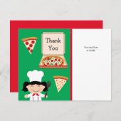 Pizza Party Birthday Dank je wel Bedankkaart (Voorkant / Achterkant)