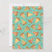 Pizza Party Birthday Invitation Kaart (Achterkant)