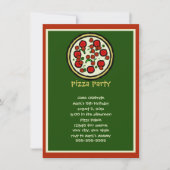 Pizza Party Birthday Invitation Kaart (Voorkant)
