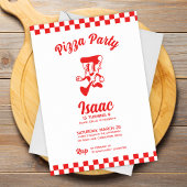 Pizza Party Birthday Invitation Kaart
