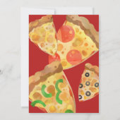 Pizza Party Birthday Invitation Kaart (Achterkant)