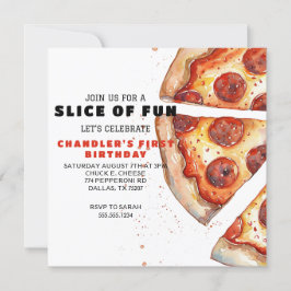 Pizza Party Birthday Kaart