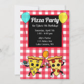 Pizza Party Birthday Kaart (Voorkant)
