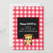 Pizza Party Birthday Kaart (Achterkant)