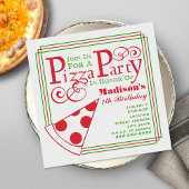Pizza Party Birthday Kaart
