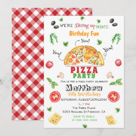 Pizza Party Birthday Kaart