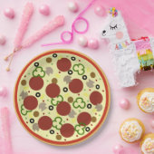 Pizza Party Birthday Papieren Bordje (Feest)