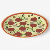 Pizza Party Birthday Papieren Bordje (Gekanteld)