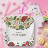 Pizza Party Birthday Papieren Bordje (Feest)