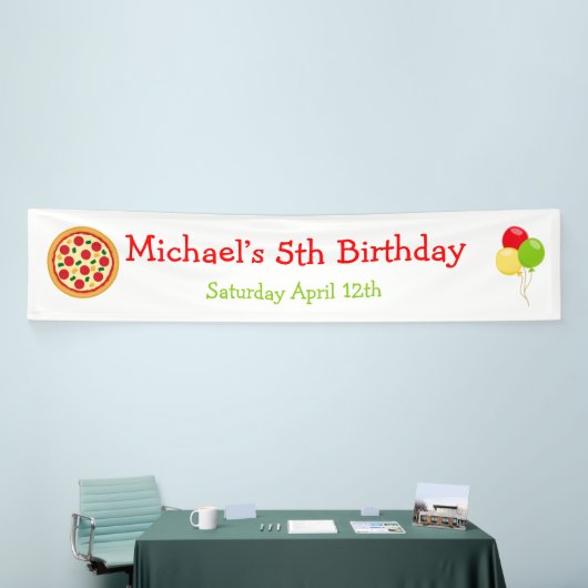 Pizza Party Birthday Spandoek (Beurs)