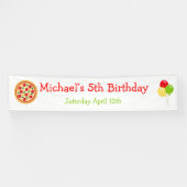 Pizza Party Birthday Spandoek (Horizontaal)