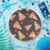 Pizza Party borden van patroonpapier Papieren Bordje (Feest)